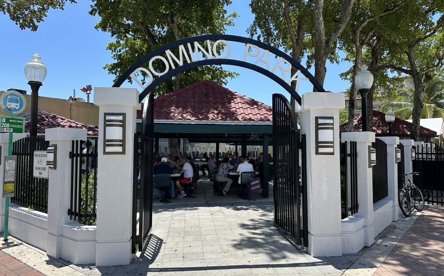 Entrance to Domino Park in Little Havana